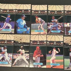 1985 & 1986 Leaf Baseball All-Star Pop-Ups Fold Out Figure. 15 cards total