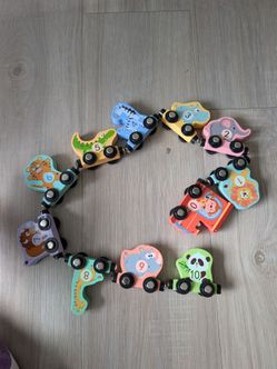 Wooden Animal Magnetic Train