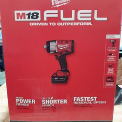 Milwaukee M18 High Torque Impact Wrench 1/2" With  Battery 5.0 Ah, Charger And Bag $325