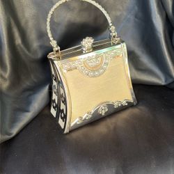 Small Silver Metal Purse