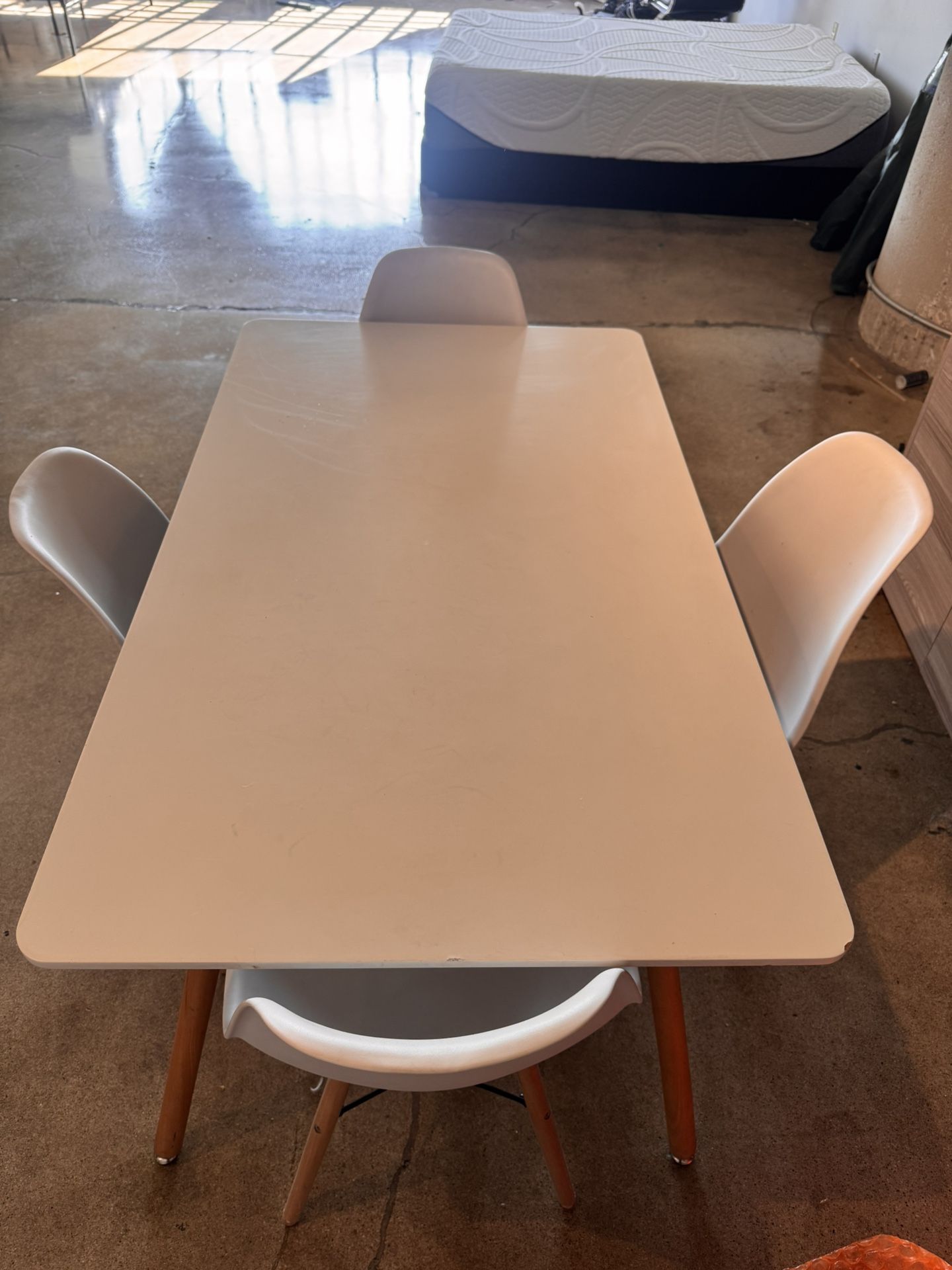 White Dining Table & Chair Set