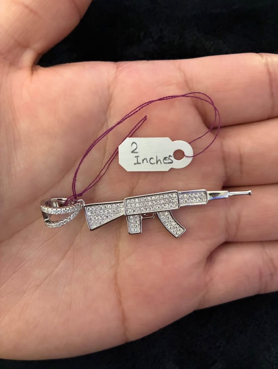 925 Silver Gun Pendant