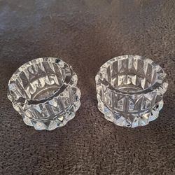 Two “MIKASA” Crystal Candle Holders
