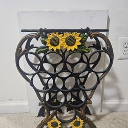 Cast Iron Self Standing Wine Rack 10 Bottles  " Pickup Only  "