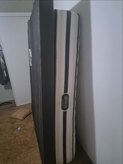King size bed with metal frame