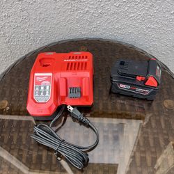 Milwaukee M18 Rapid Charger And 5.0ah Battery/ NEW