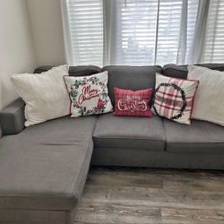 Gray Modern Reversible Sectional Sofa