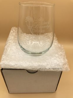 Beautiful Glass cup “ Looks Like a Beauty Drinks Like a Beast