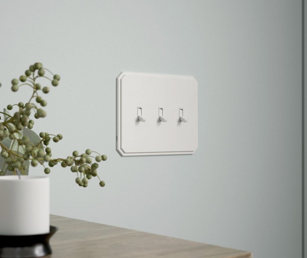 NWT Franklin Brass Concealed Mount Triple Switch White W46481K-PW-CP 2 PACK