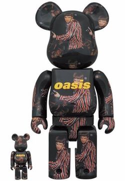 Bearbrick x oasis knebworth 1996 Noel Gallagher 100% and 400% set