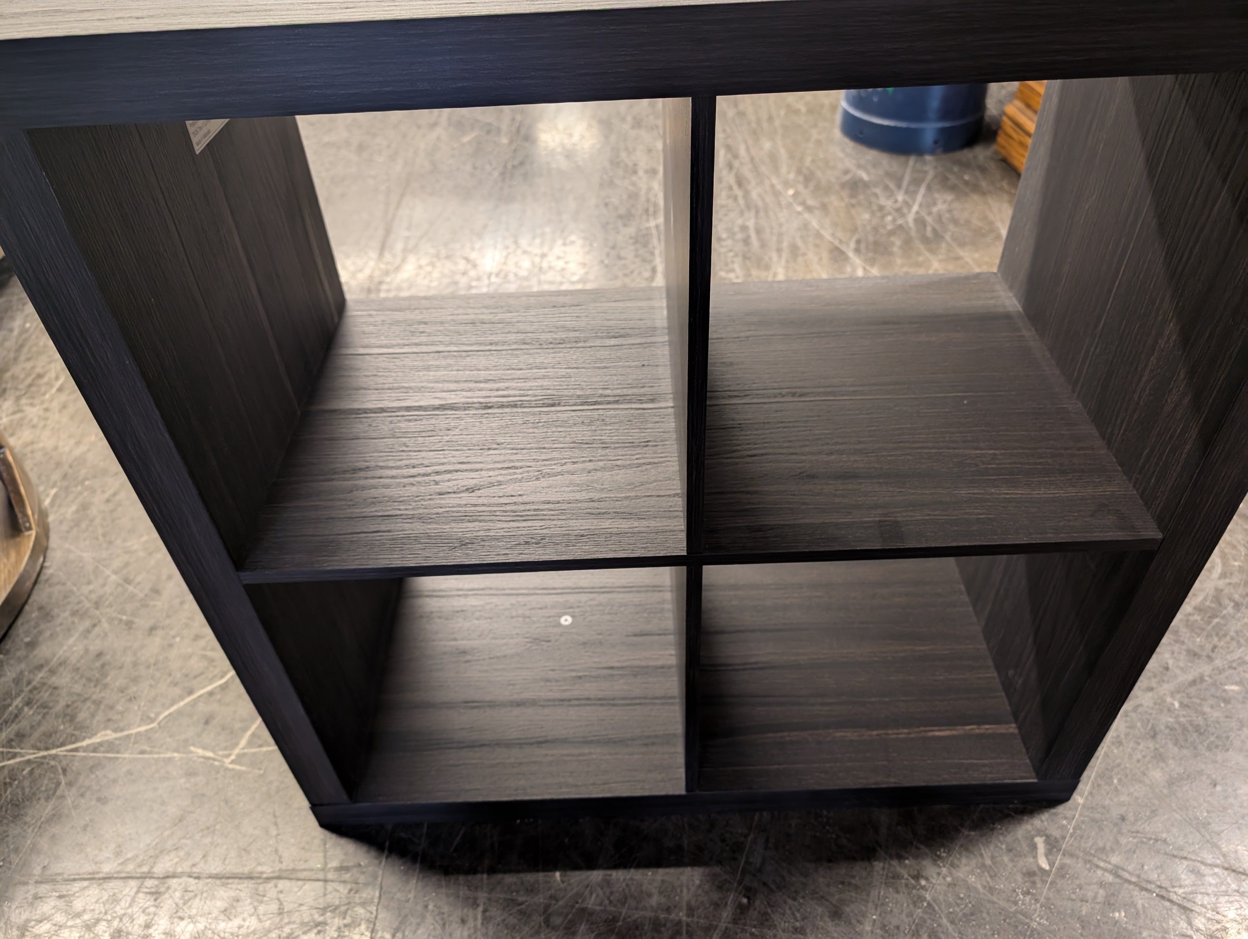 Modern Dark Gray 4-Cube Storage Shelf