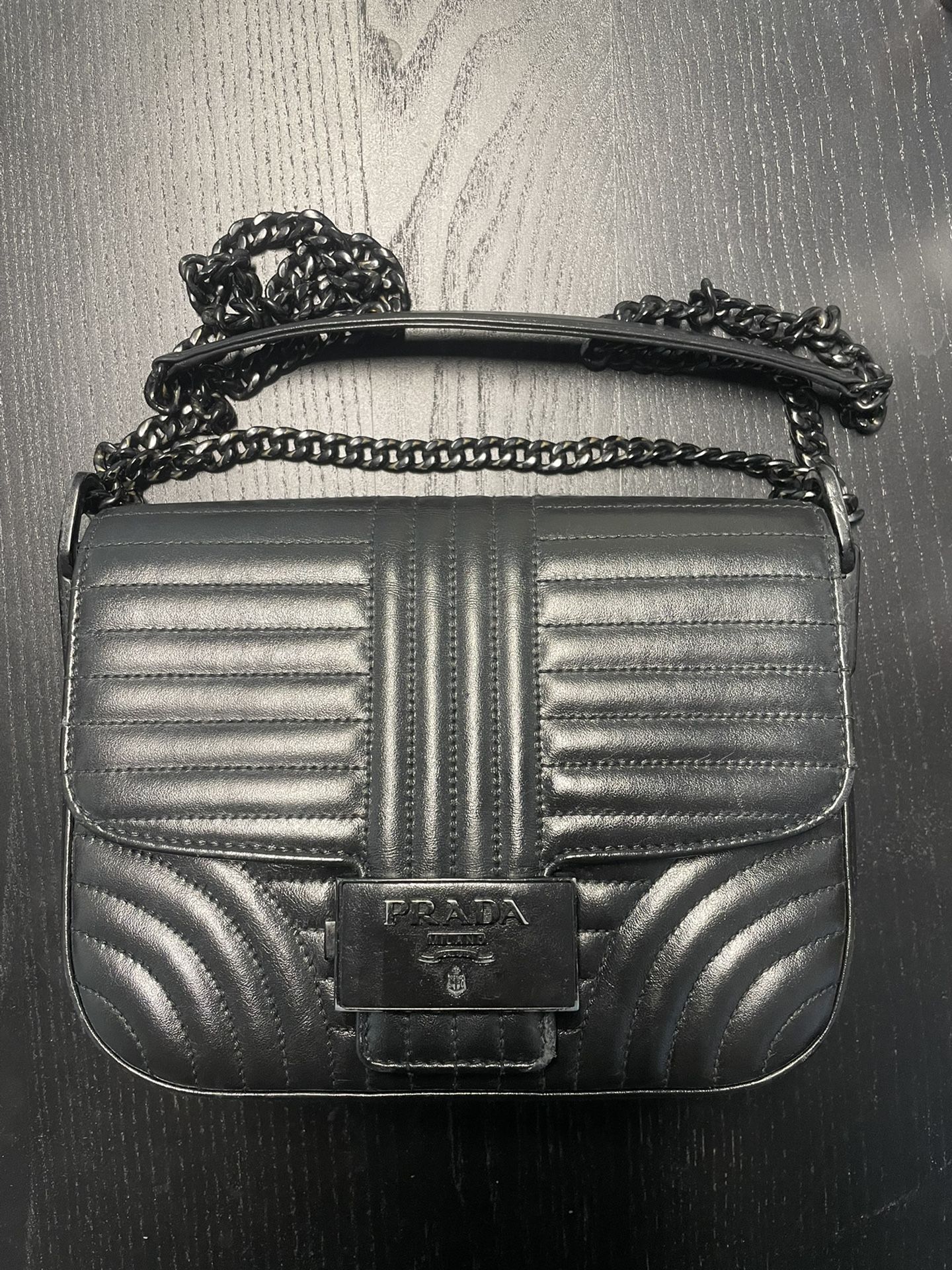 Black Prada Diagramme Bag