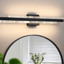 Modern Black LED Vanity Light - 32 Inch