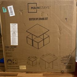 5-Piece Dexter Dining Room/Kitchen Set with Storage Ottoman, Taupe Color