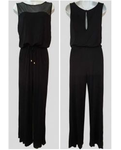 La Blanca black jumpsuit with mesh yoke EUC - size M