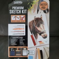 New ArtSkills Premium Sketch 40 Pc Pro Kit - Sketch, Color & Shade