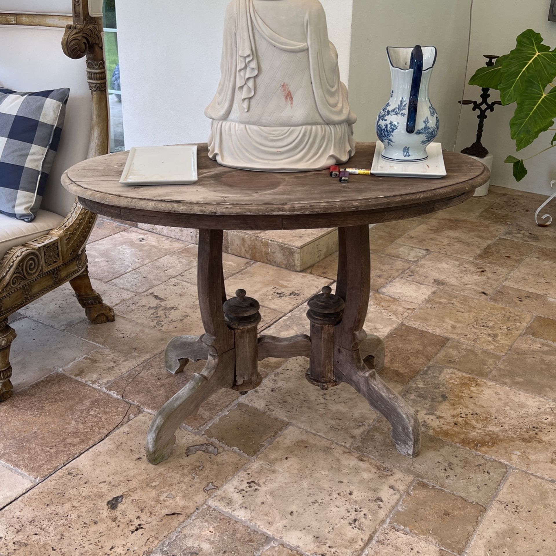 Wood Side Table Tall /console