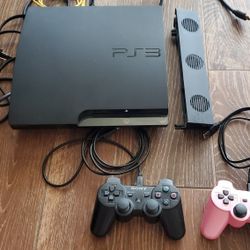 PS3 With Wires, 2 Controllers And Cooler 