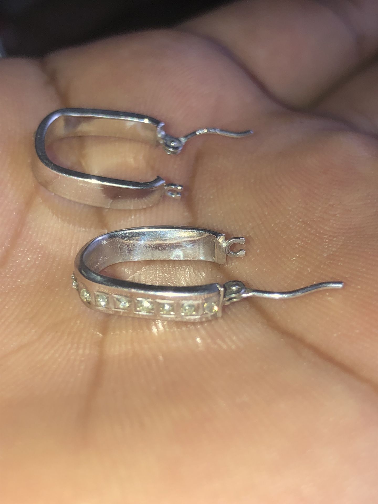 14k White Gold Earrings