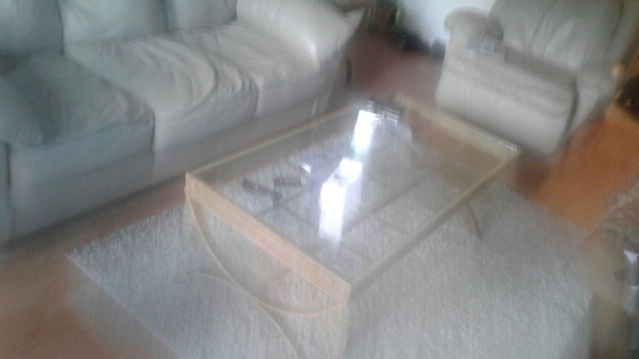 Asley,1 year old tan couch,big bear chair,7 talbes.smoke free no tears,or stainds.