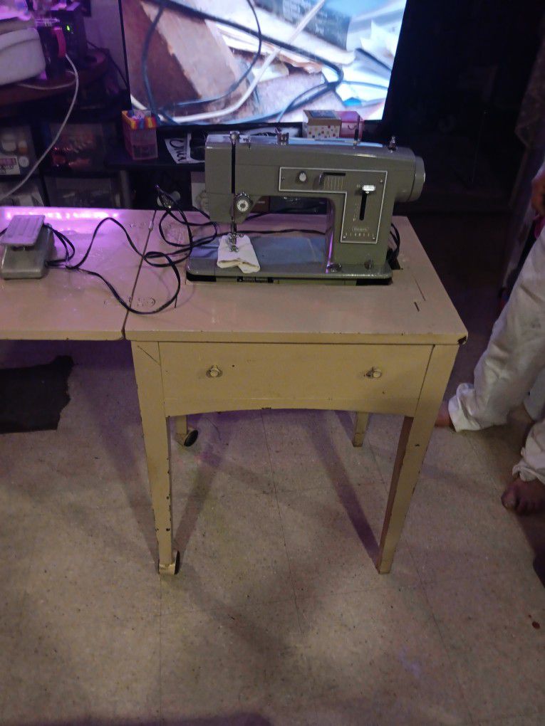 Antique Sewing table station.