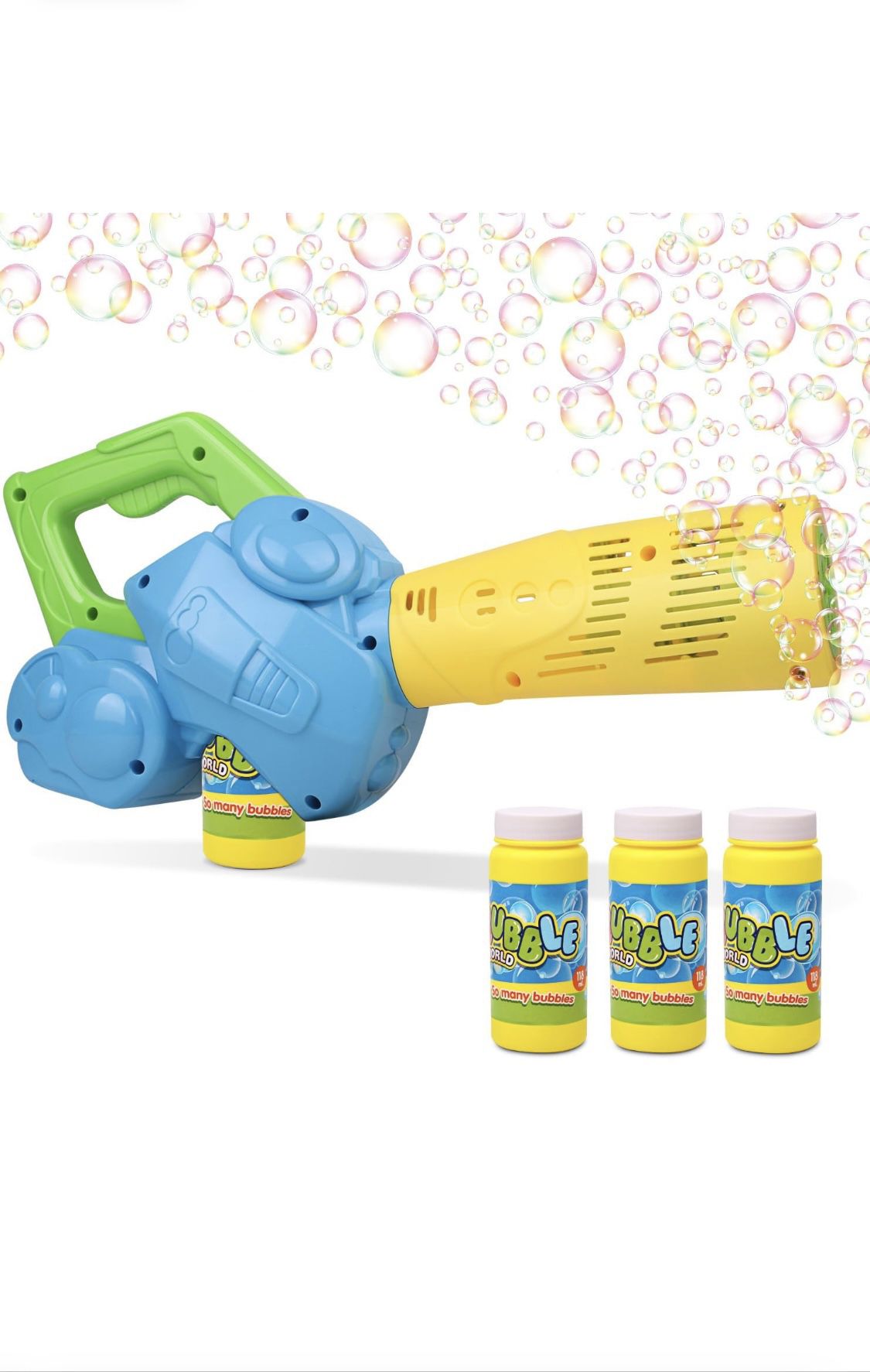 Bubble Leaf Blower With 3 Bubble Solution 