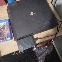 Ps4 Pro With Extended Storage Of 3.68 Tb.  Along With Games Separately If You Want And Ps4 Games Along With It