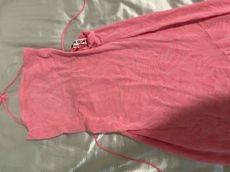 iamgia pink sheer maxi long dress