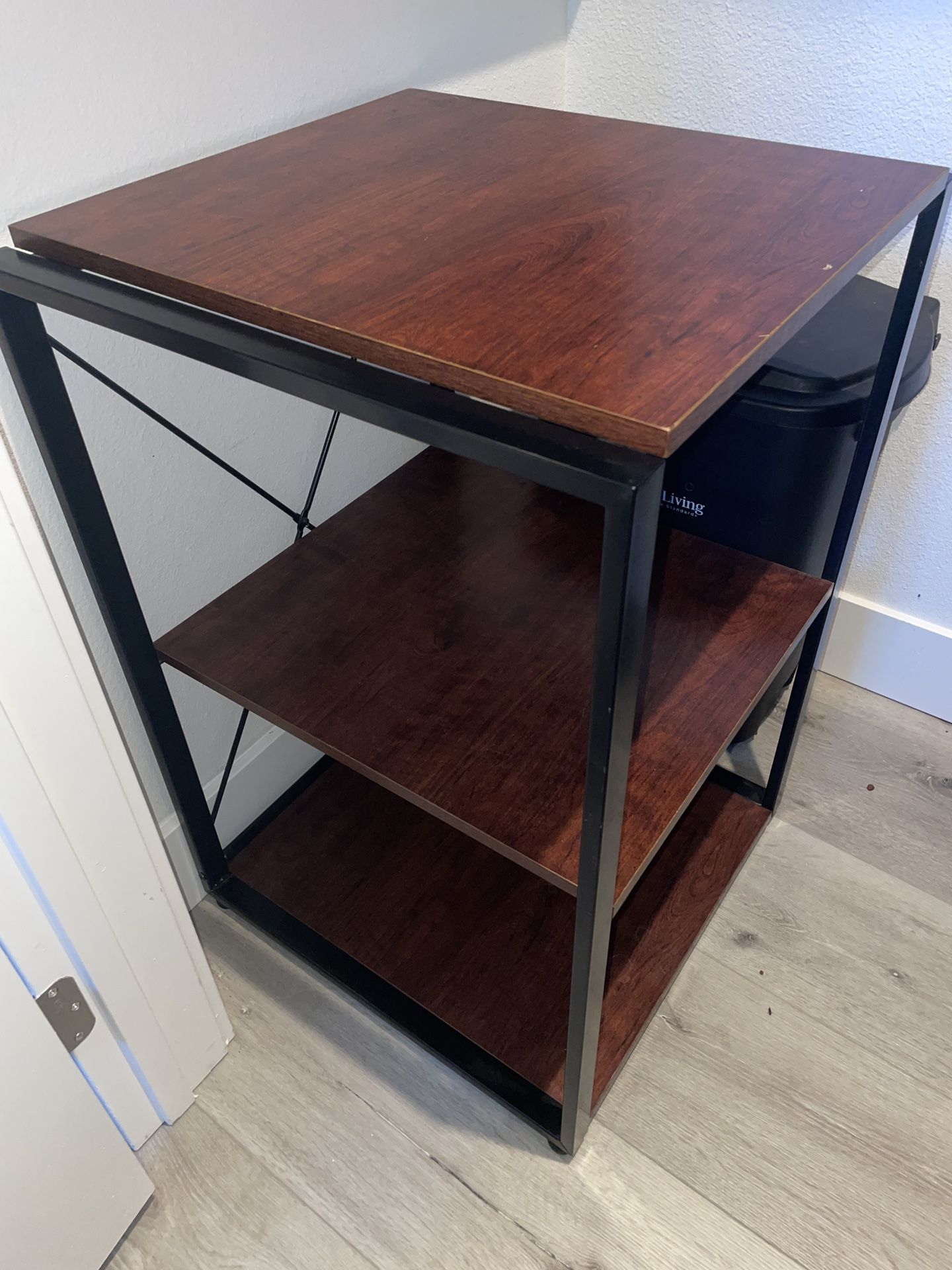 Solid Wood Three Tiered Desk / Entertainment Center