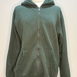 Aerie Green Zip-Up Hoodie Size S