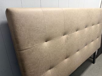 Queen size bed frame beige