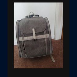 Pet rolling carrier backpack 