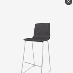 IKEA Bar Furniture (Set of 2) — Chrome & Dark Gray Fabric