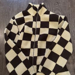 Brand New Checkered Sherpa Jacket (Oak + Fort) Size M