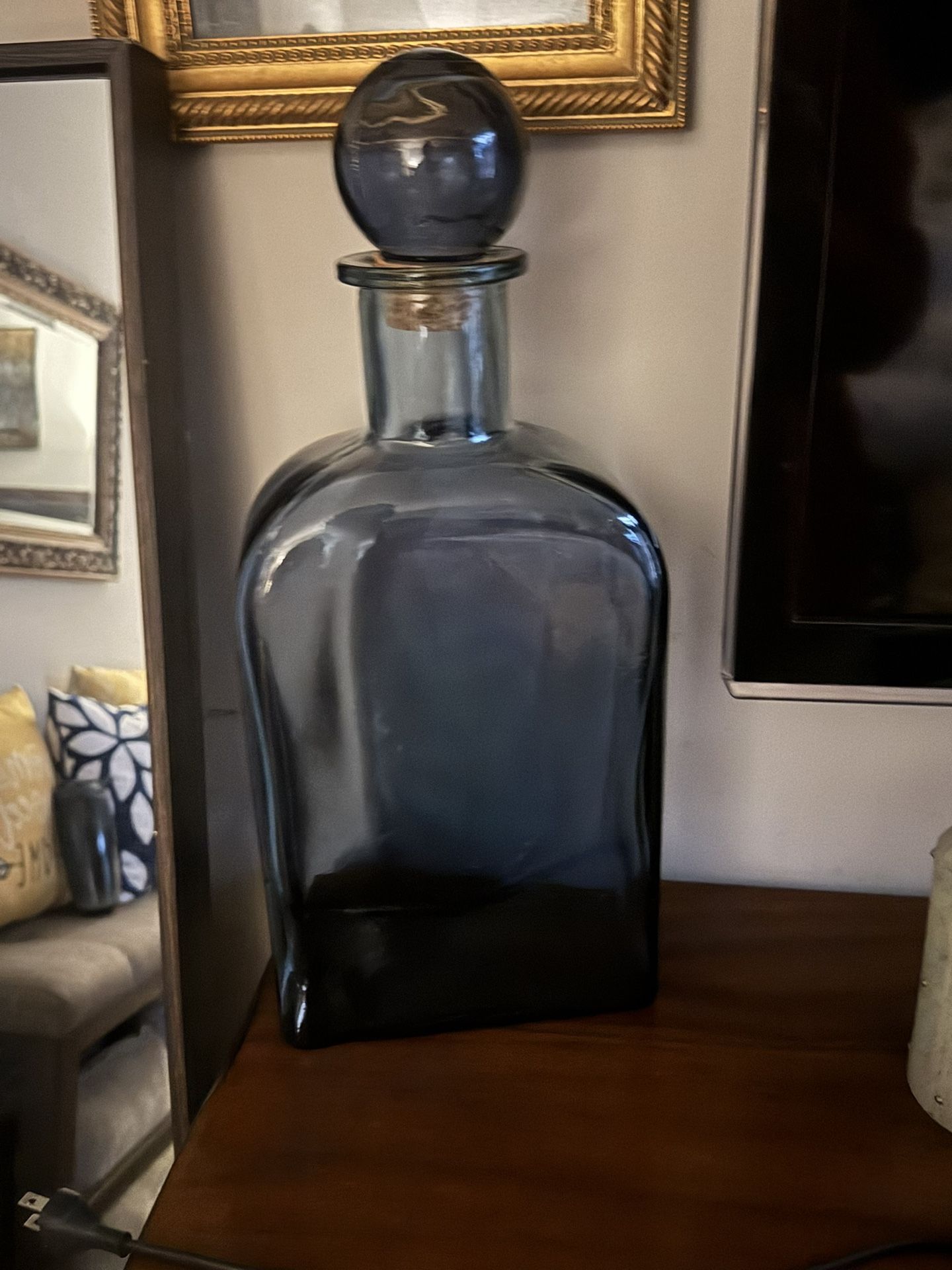 Vidrios San Miguel Large Blue Bottle