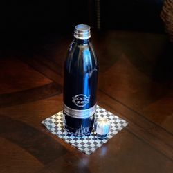 Good Life Vacuum Insulated Stainless Steel Hot/Cold Water Bottle - Black & Silver