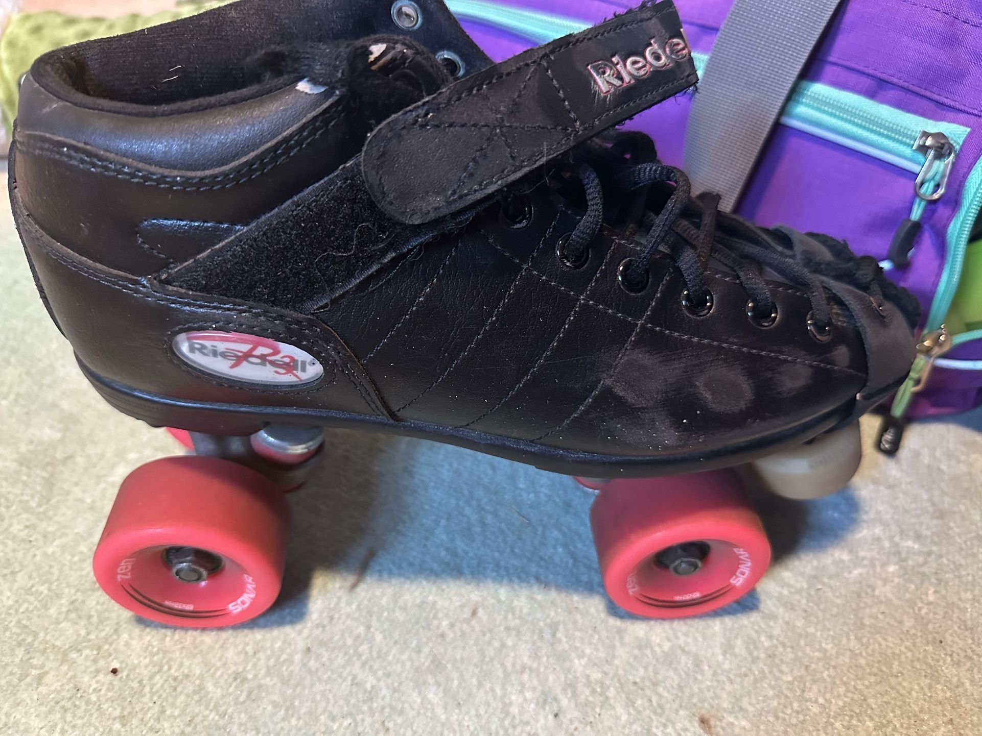 Quad Skates, Riedell Size 9 W, Used for Derby 1yr