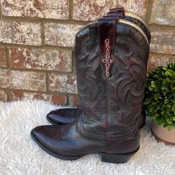 Corral Grand Ole Opry Cowboy Pull On Style Dark Burgundy Western Rodeo Boots 9.5