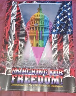 1993 MArch On Washington poster LEAP  18X24 $175obo