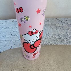 Pink Hello Kitty Stainless Steel Tumbler 20oz New with lid