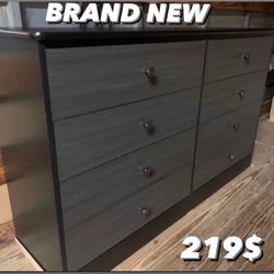Brand new black&Gray 8 drawer dresser