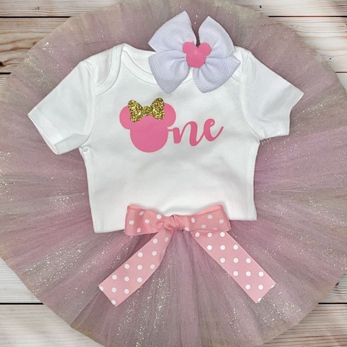 1st birthday minnie mouse dress Girls First Minnie Mouse Birthday Dress, Second Birthday Dress 24 Months