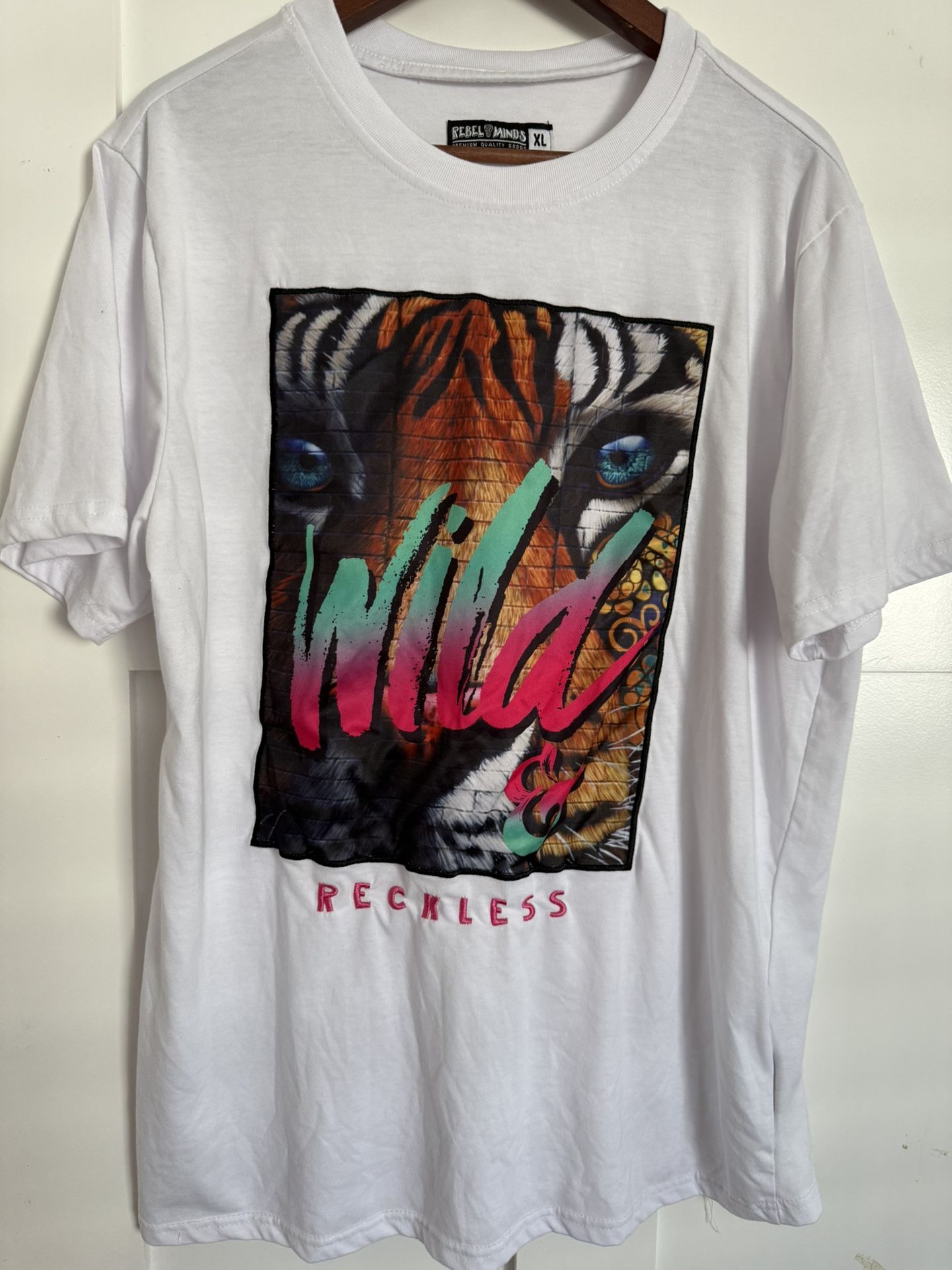 Rebel Minds Wild Tiger Graphic white T-Shirt