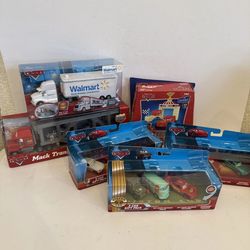 Disney Pixar Cars Lot Of 6 New Sets Mack Transporter Wally Hauler Mega Bloks