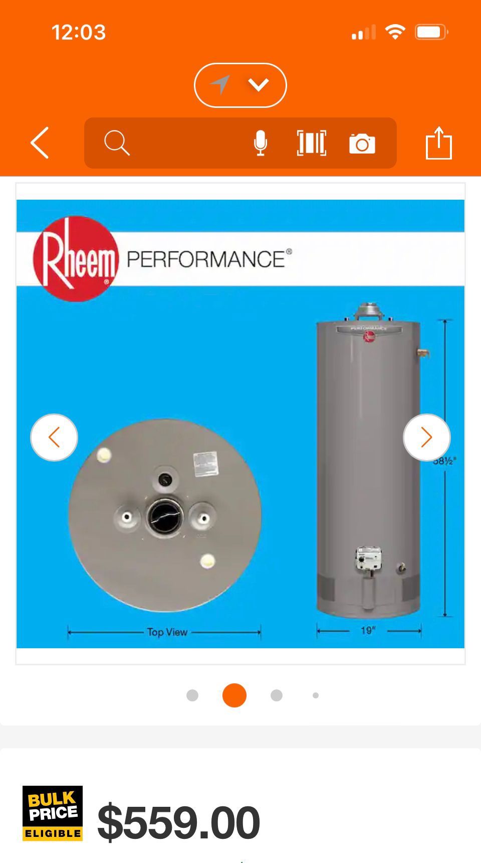 Rheem Water Heater Boiler Model Number: XG40T06EC36U0 40 gals Gas Natural ( See Description)
