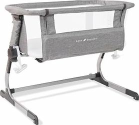 Baby Delight Beside Me Dreamer Bassinet | Bedside Sleeper | 7-Position Height Adjustment | Charcoal Tweed