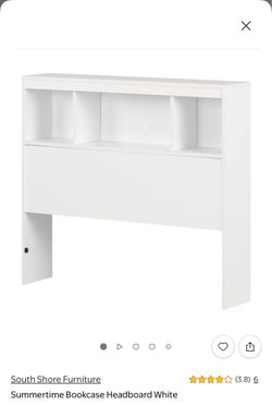 South shore Twin bed headboard bookshelf