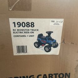 RC MONSTER TRUCK ElICTRIC RIDE- ON CONTAINS: 1 UNIT 
