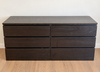 IKEA Dresser + 2 Matching Nightstands – Dark Brown – $50 for All – Pickup Only
