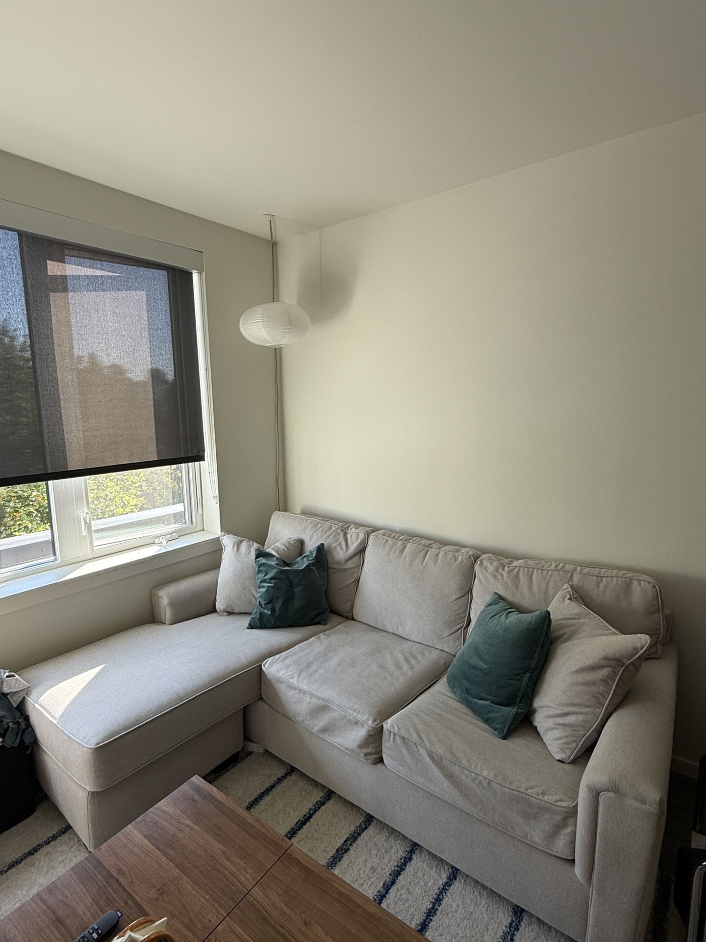 Large Beige Sectional Couch